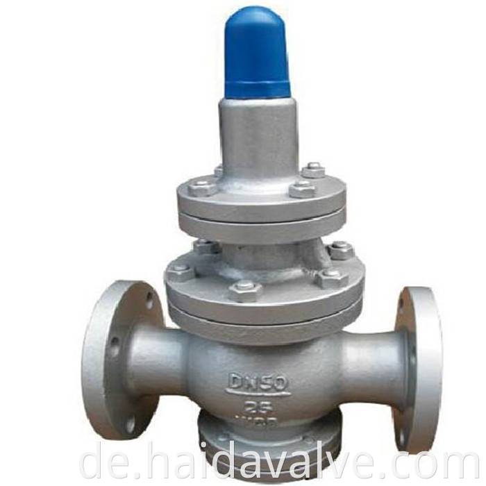 Piston steam pressure reducing valve